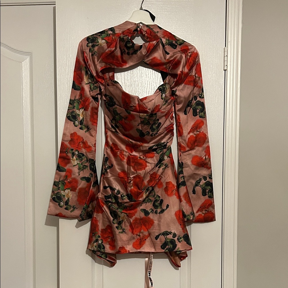 Toira House of CB Elegant Floral Cutout Dress